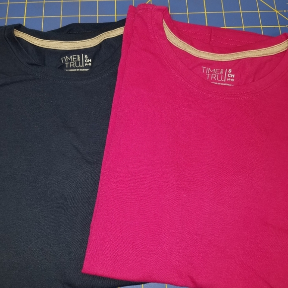 Set 2 Time & Tru Small (4-6) Blue & Pink - Picture 1 of 1